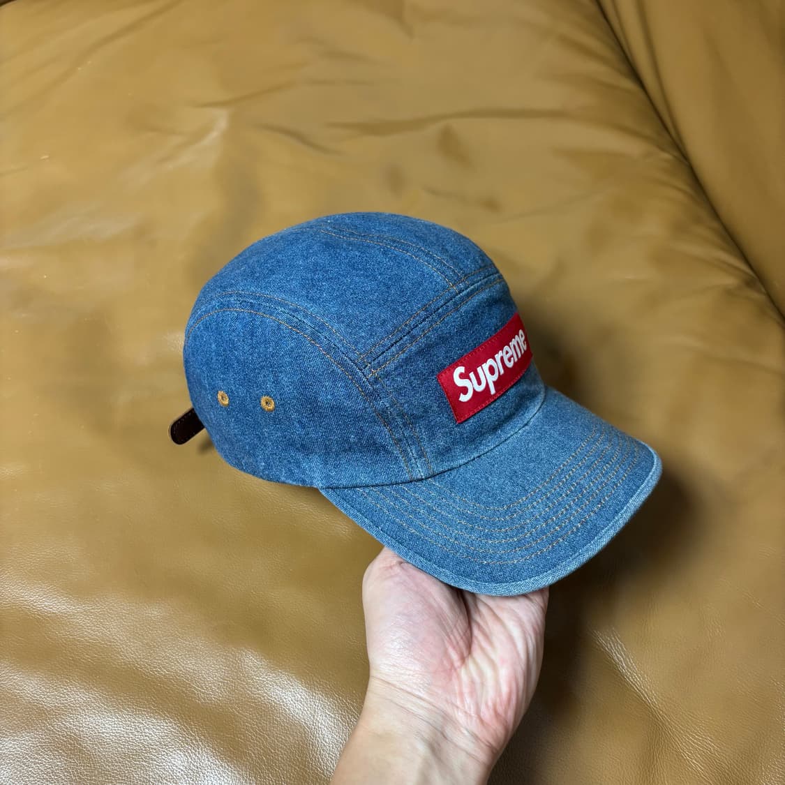 Supreme 슈프림 22fw 워시드 데님 캠프캡 모자 (Denim) 상품이미지4