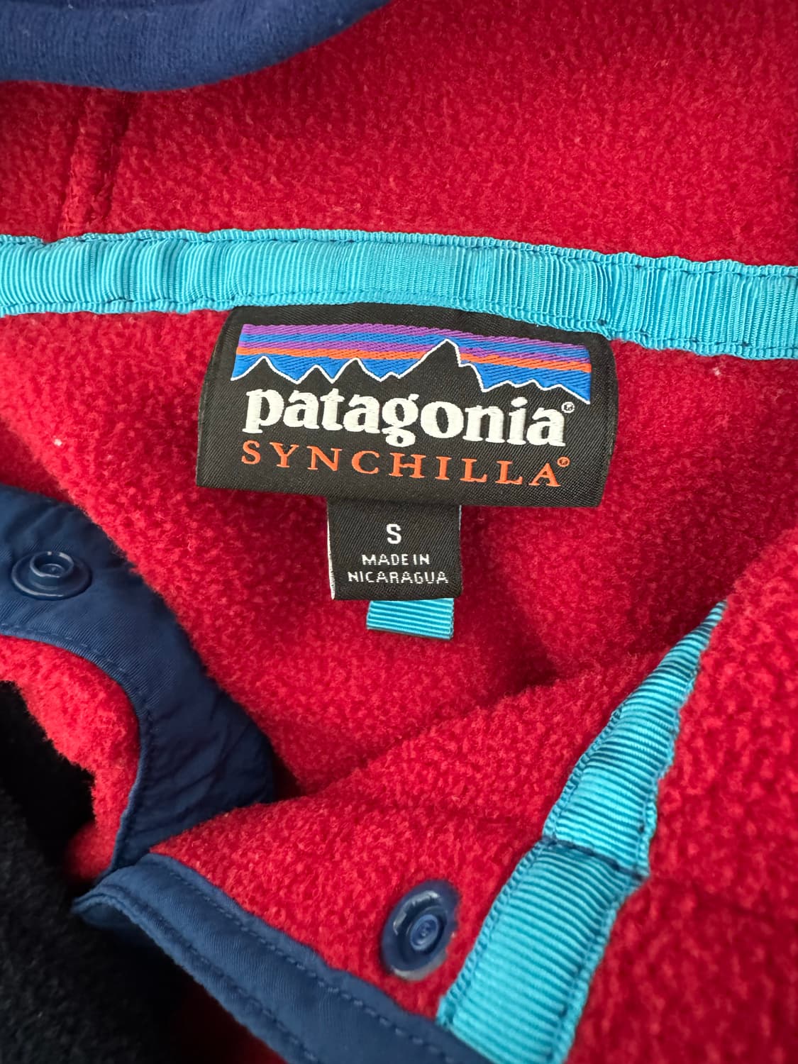 파타고니아 신칠라 레드/네이비 S 상품이미지4