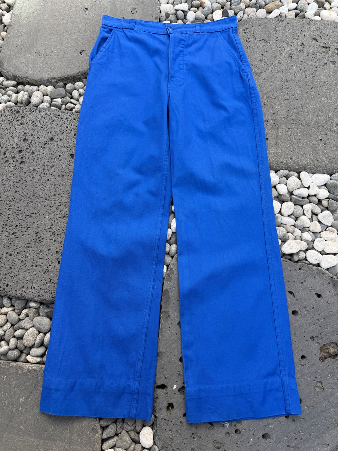 1980s WASHED BLUE VINTAGE 빈티지 프렌치워크팬츠 상품이미지1