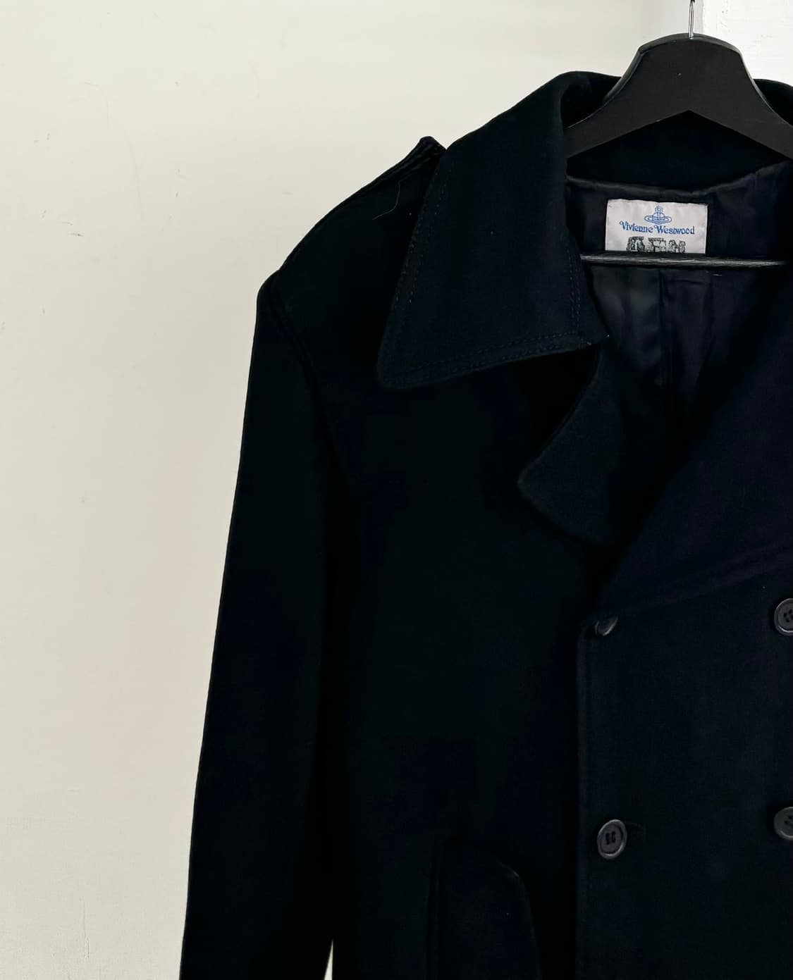 비비안 웨스트우드 블랙 하프 울 코트 상품이미지3
