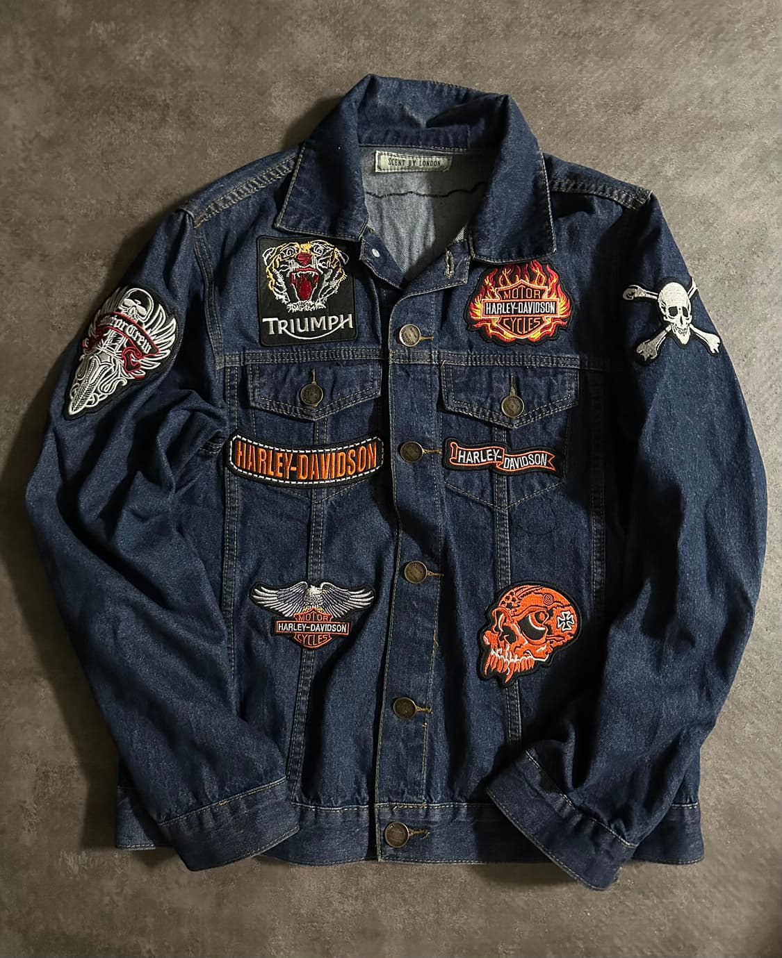 데님 자켓 + 할리데이비슨패치 상품이미지1