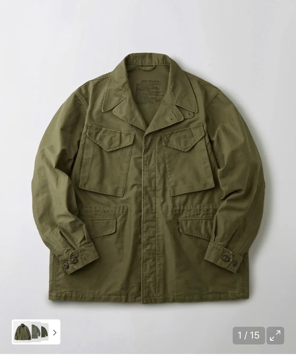 M-1943 FIELD JACKET_OLIVE GREEN MUT lab 상품이미지1
