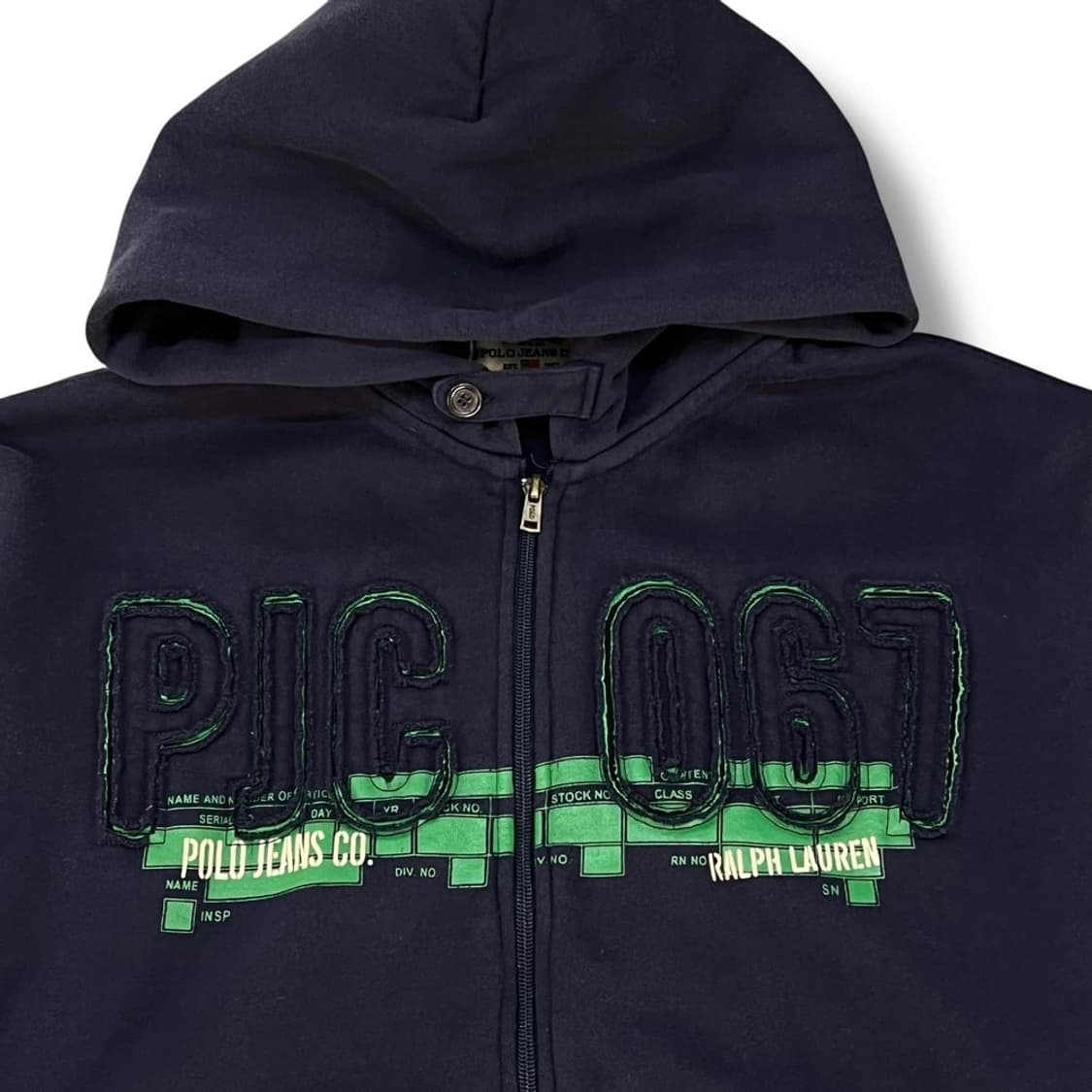 빈티지 레트로 폴로 패치 후드집업 상품이미지1