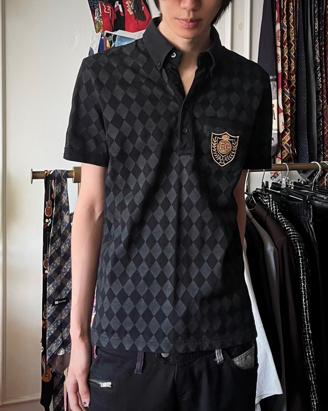 EDWIN Vintage Gothic Argyle 1/2 PK-Shirt 상품이미지2