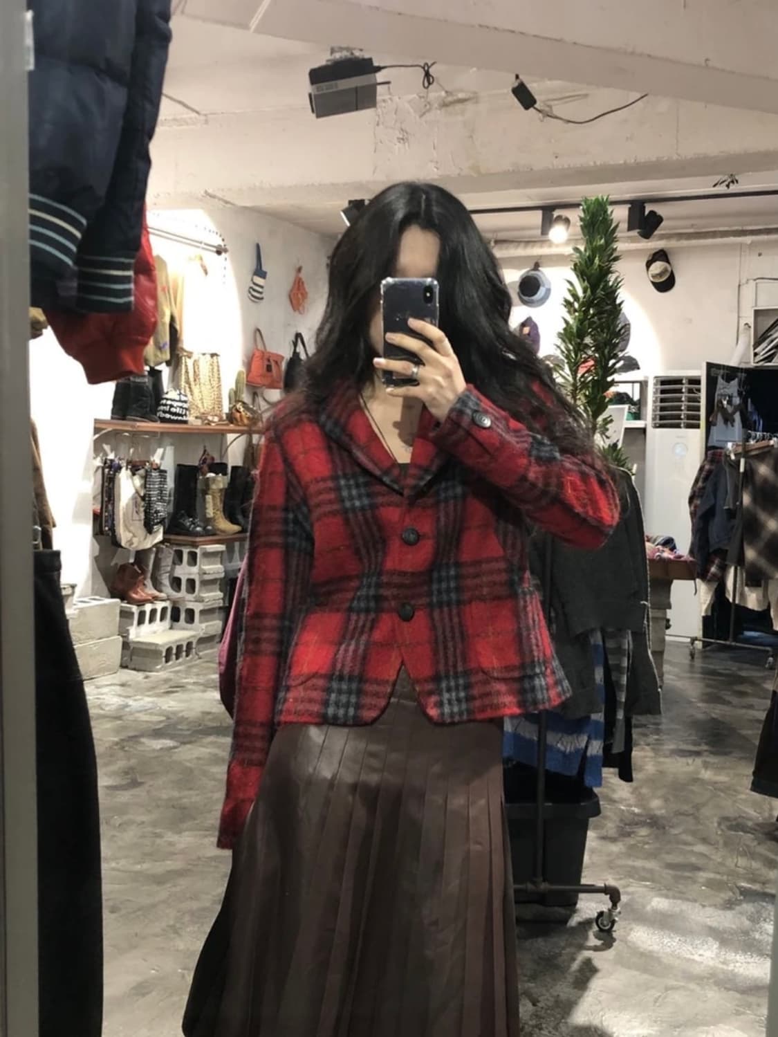 [9119]Max Mara red check blazer 상품이미지3