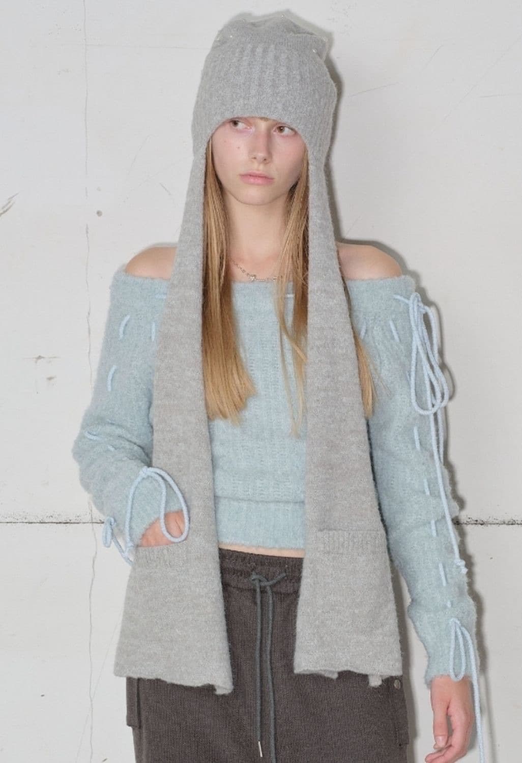 타입서비스 Pocket Muffler Beanie [Grey] 상품이미지2