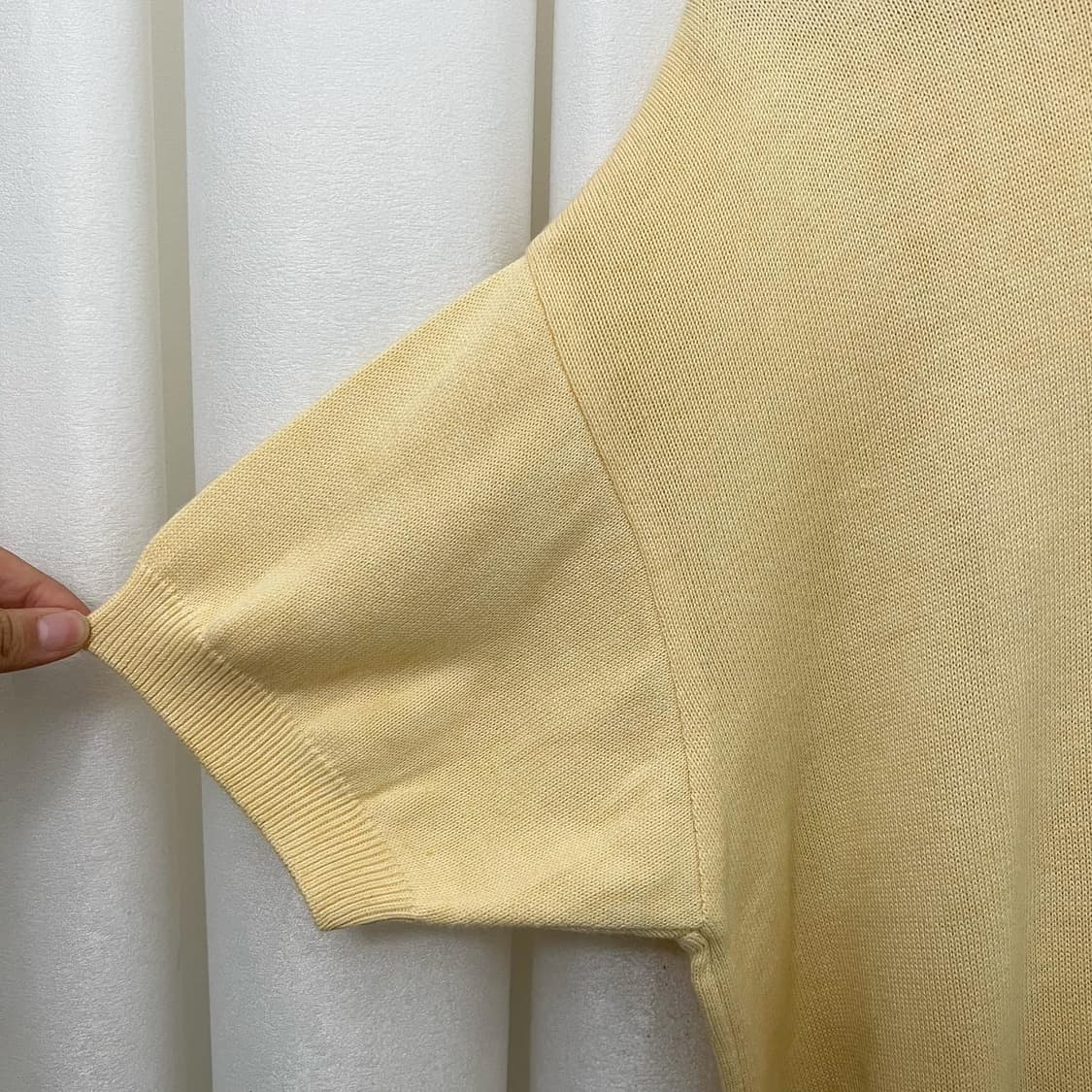 라코스테 옐로우 퍼프 하프 니트 상품이미지3