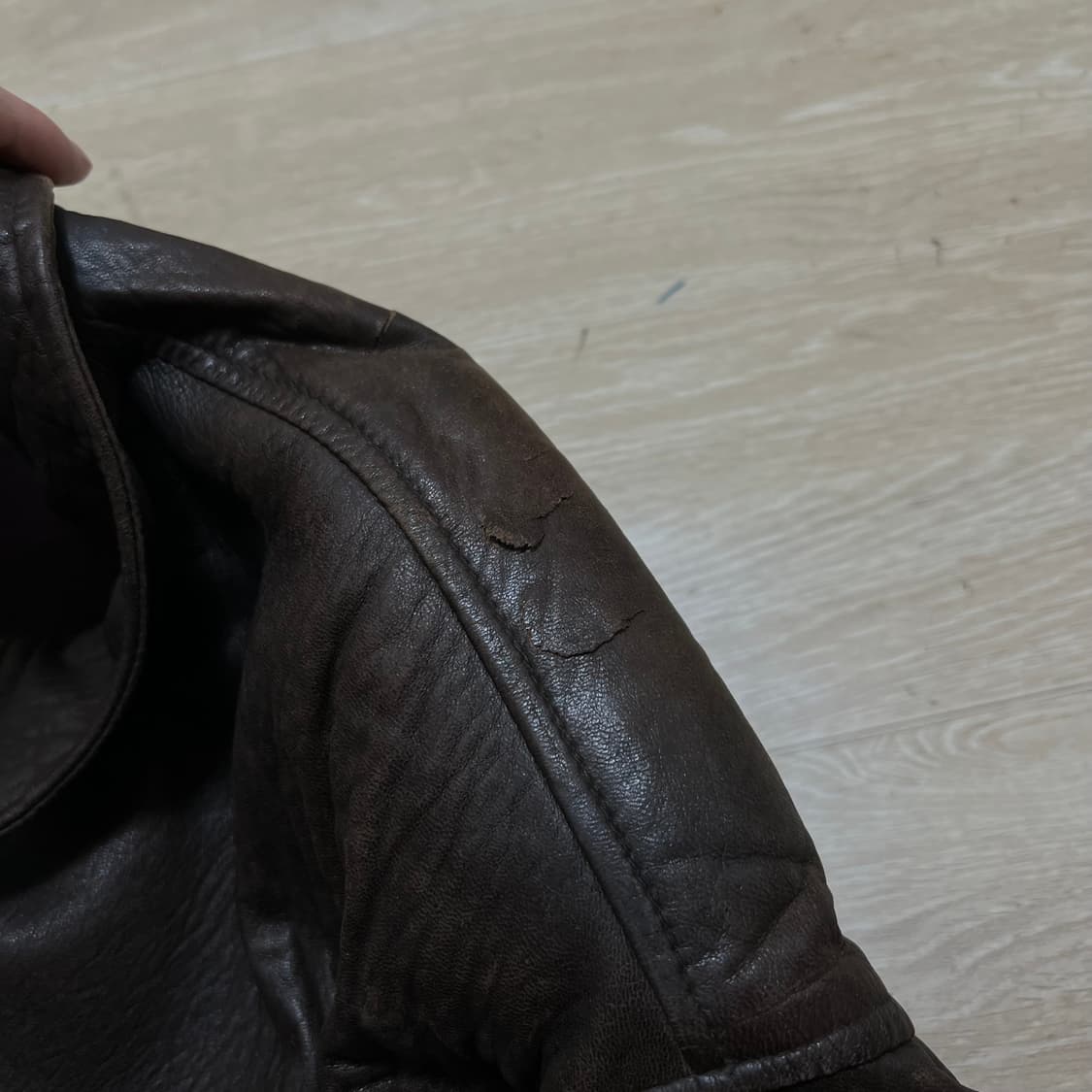 카프리초 이너퀼팅 안감 램스킨 양가죽 봄버자켓 [브라운] 2XL/110 상품이미지6