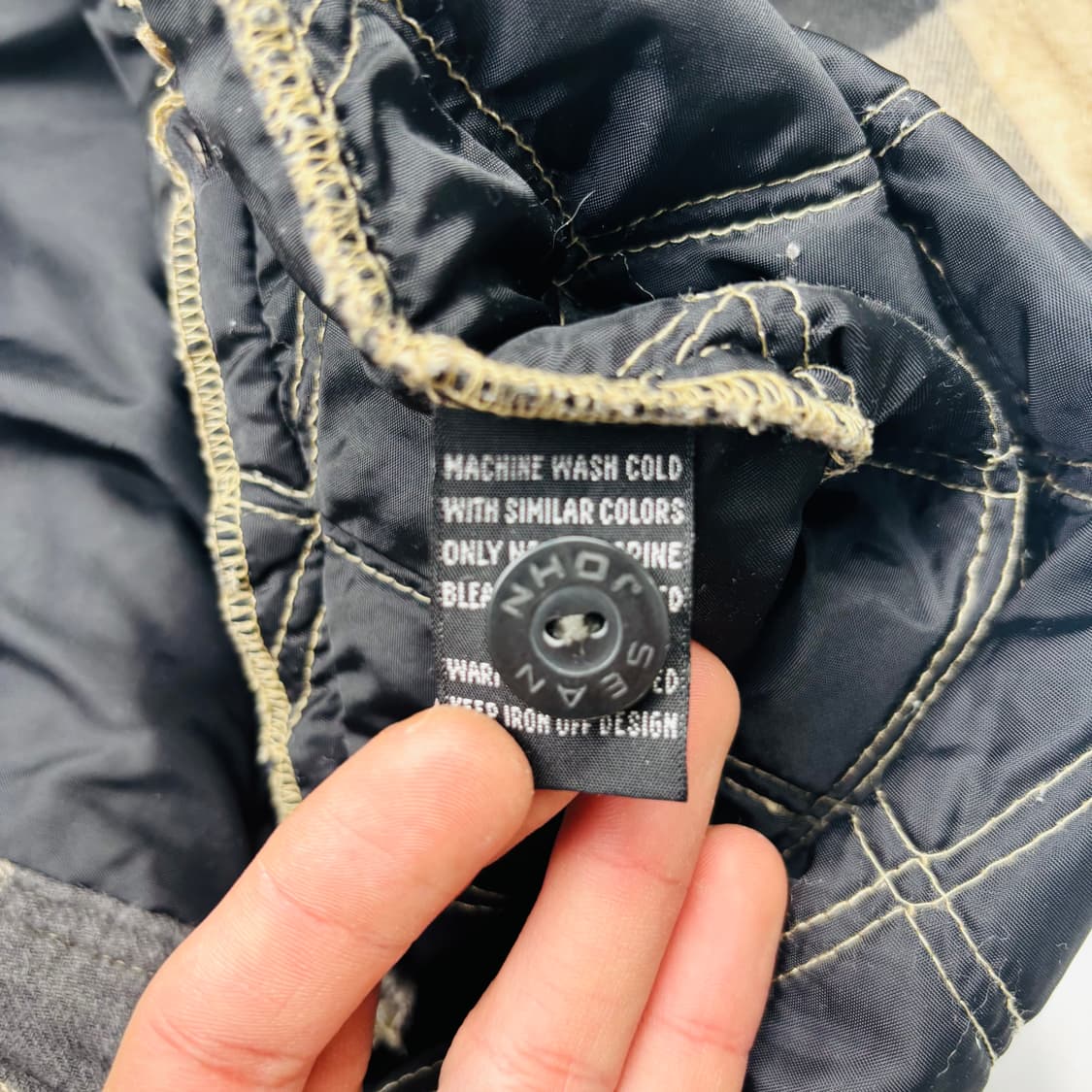 션존 올드스쿨 체크 누빔 셔츠 자켓 XL 상품이미지8