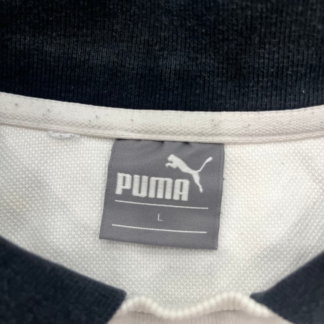 L 푸마 화이트 카라 맨투맨 상품이미지5