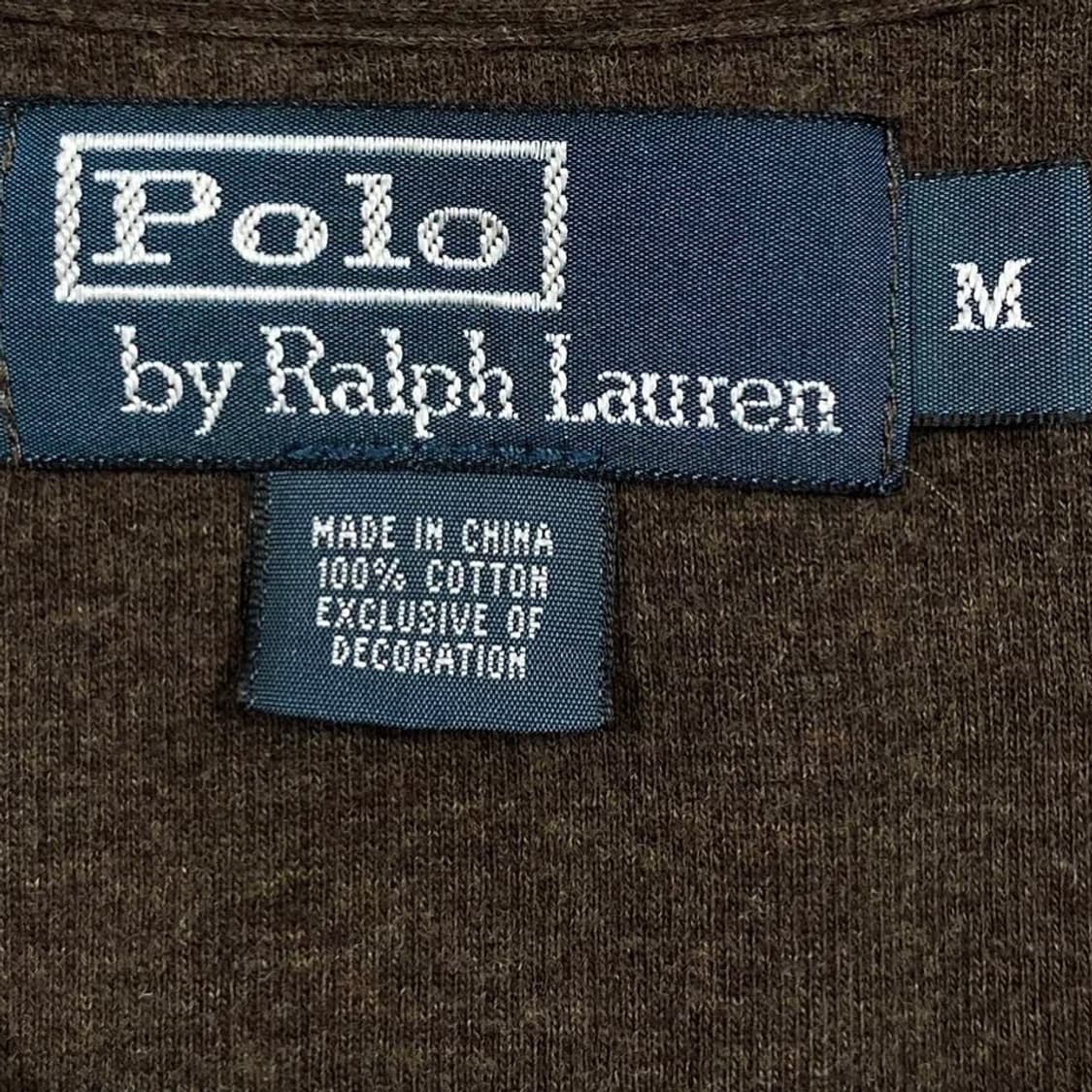 PoloRalphLauren 브라운 코튼 니트 반집업 상품이미지3