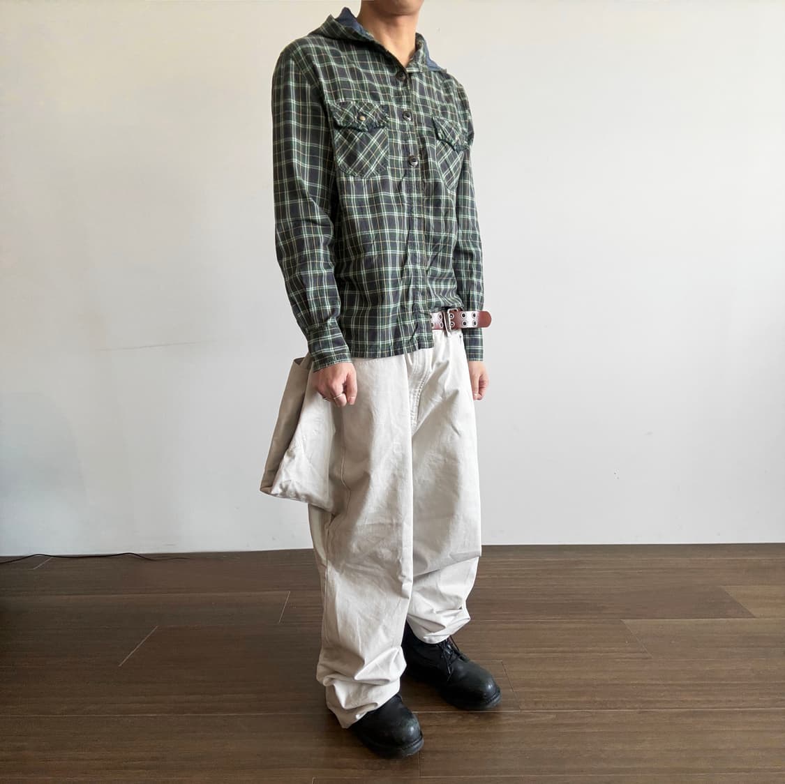 Flannel Hooded Shirt 상품이미지3