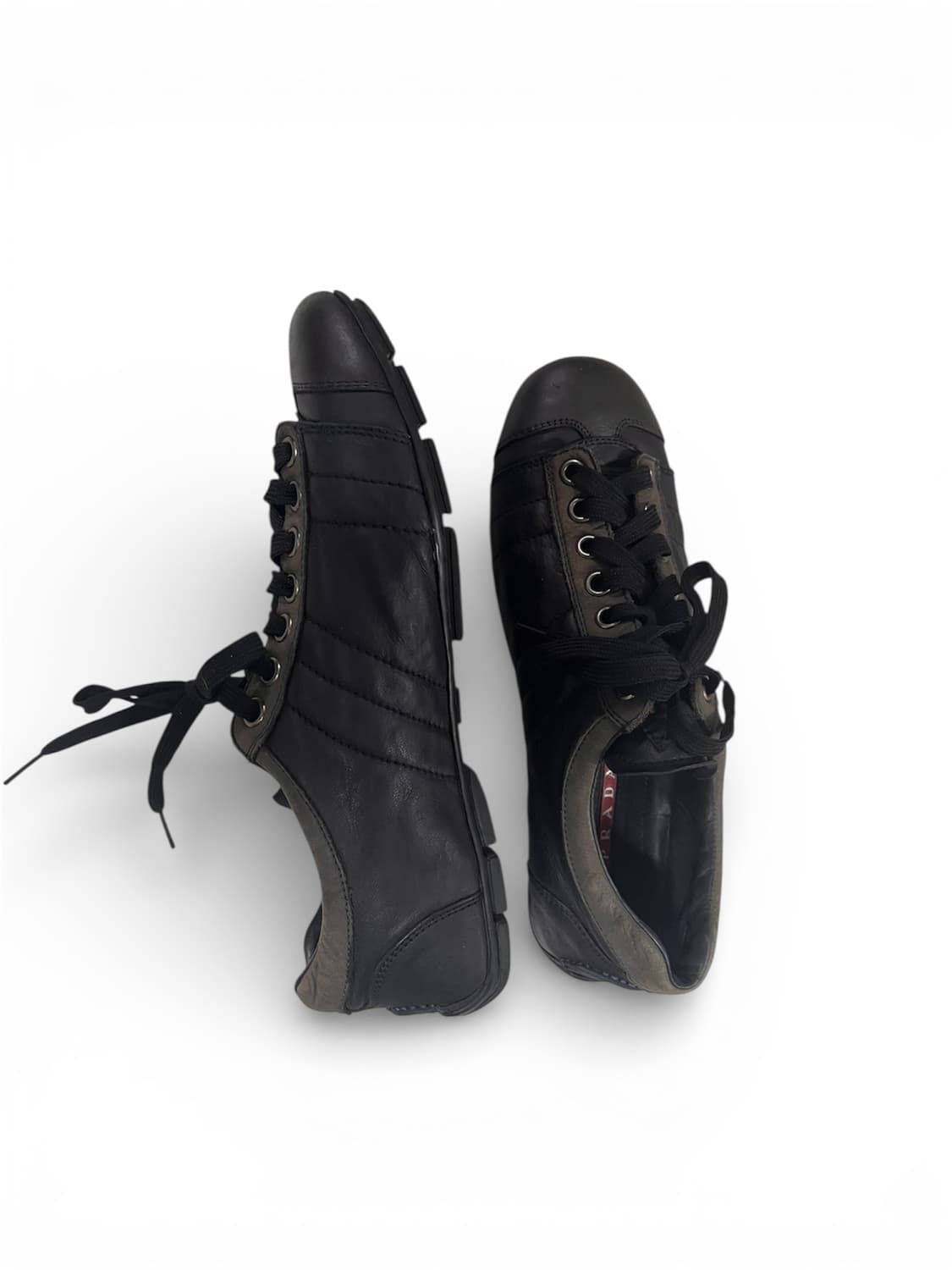 [280] 프라다 스포츠 아카이브 로고 브라운 레더 스니커즈 상품이미지3