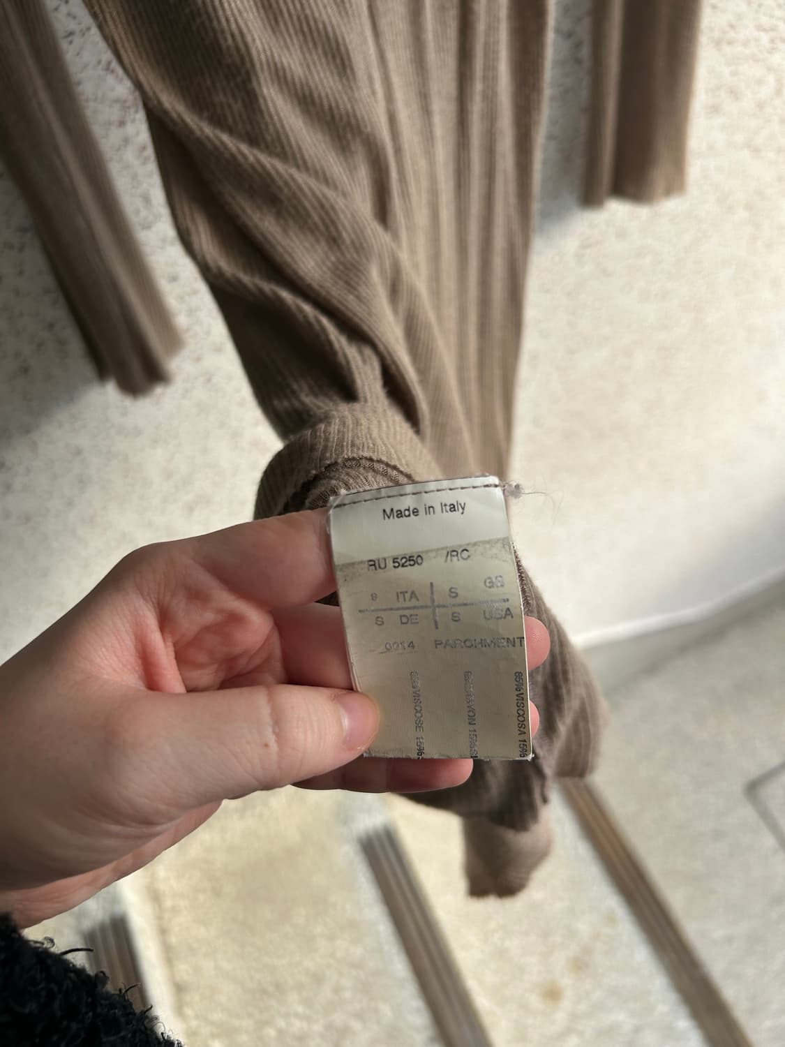 Rick Owens Parchment Ribbed Mini Dress 상품이미지7