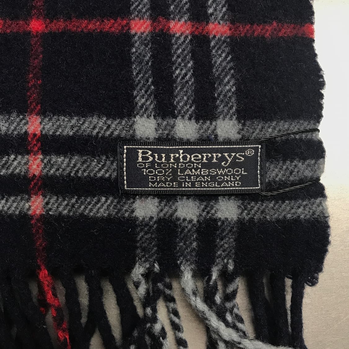 버버리 정품 램스울 머플러 네이비 상품이미지4