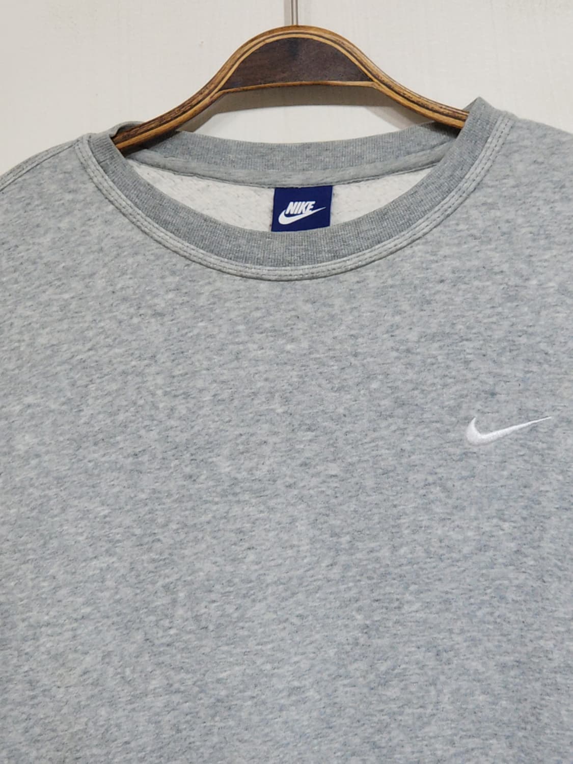 (XL) 나이키 스우시 맨투맨 그레이 기모 스웨트 티셔츠  상품이미지2