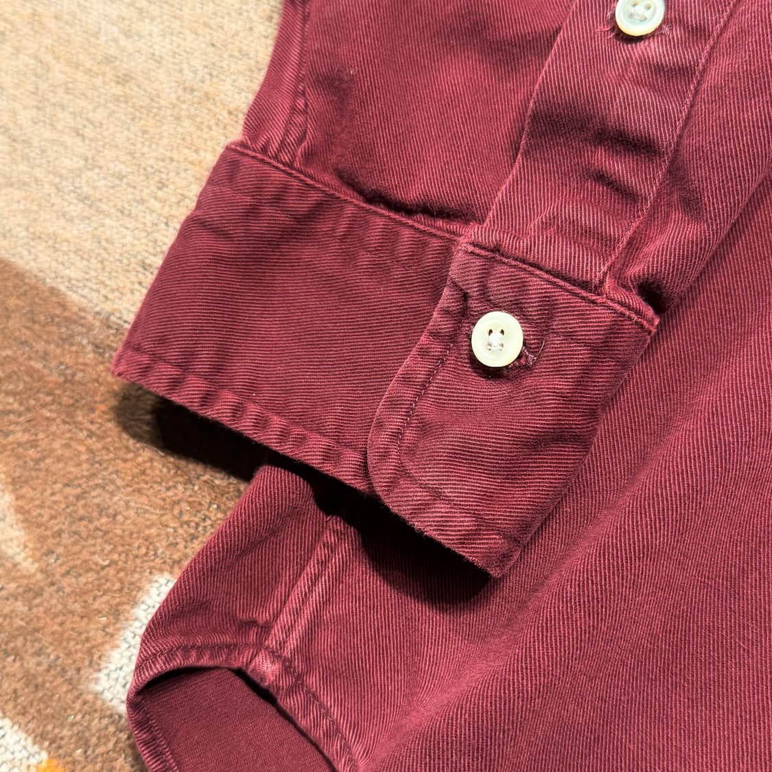 폴로랄프로렌 버건디 코튼 셔츠 XL 110 상품이미지5