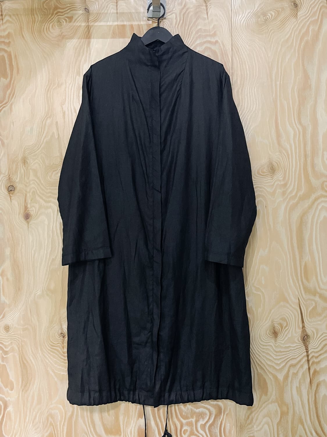 DKNY 블랙 리넨 롱 집업 자켓 상품이미지2