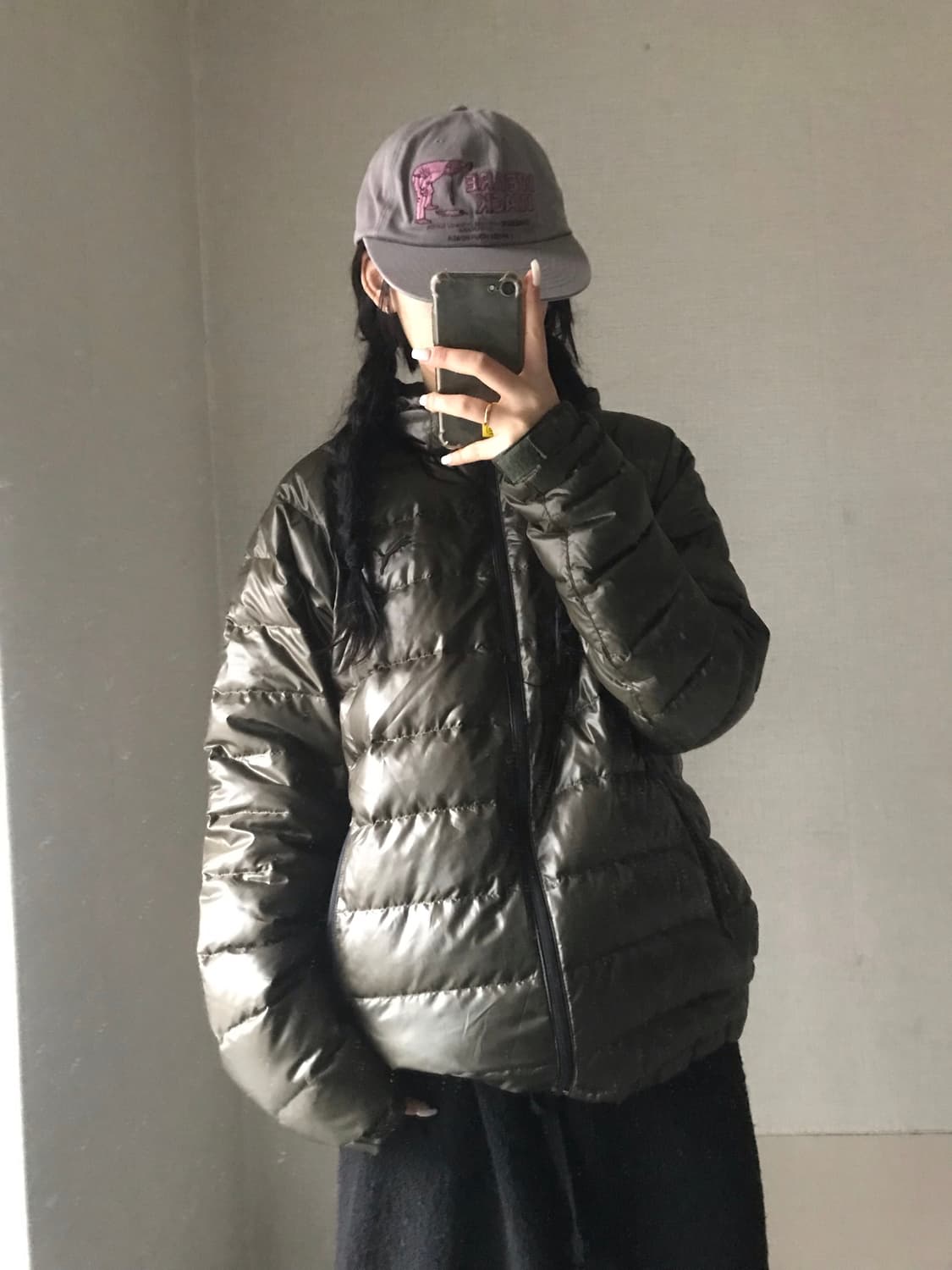 퓨마 카키 경량패딩 상품이미지1