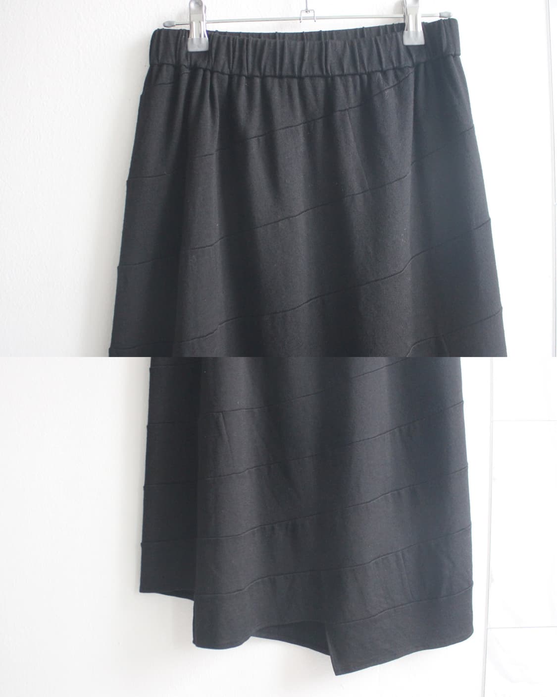 issey miyake oblique cut wool skirt 상품이미지4