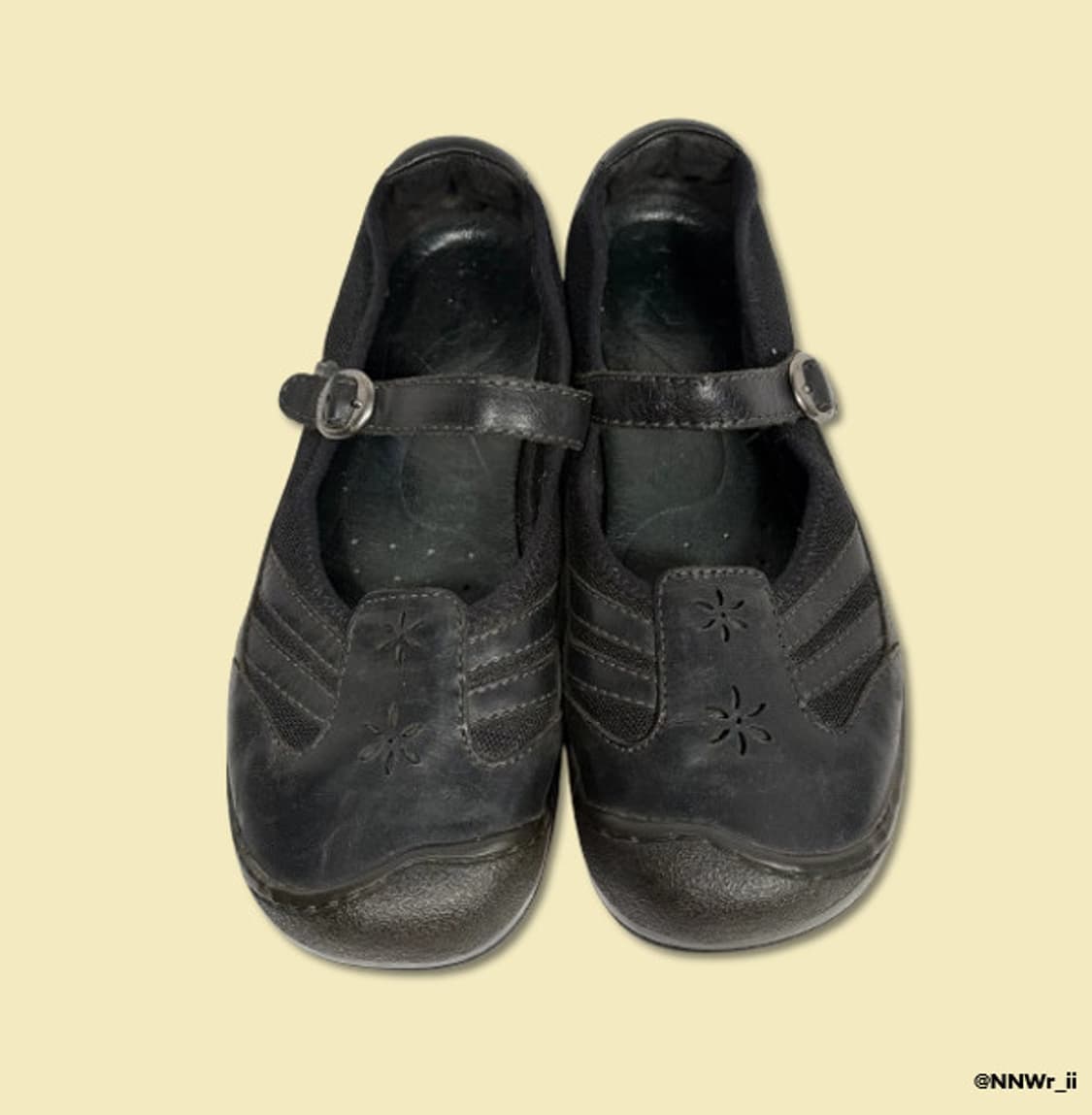 KEEN MARY JANE BLACK FLOWER 상품이미지1