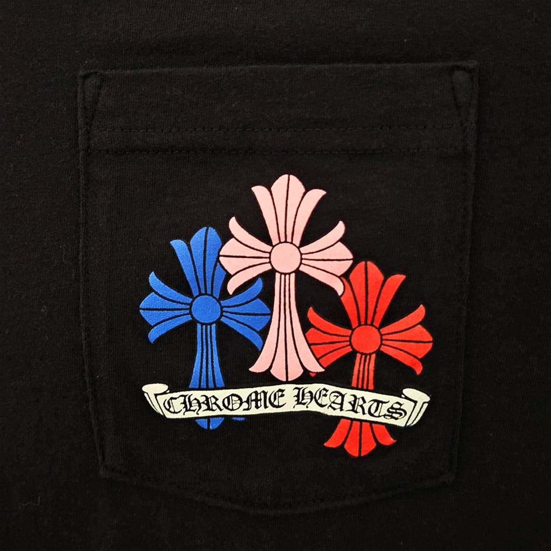 [L] 크롬하츠 멀티로고 반팔 블랙 초판 4OW09JZP 상품이미지5