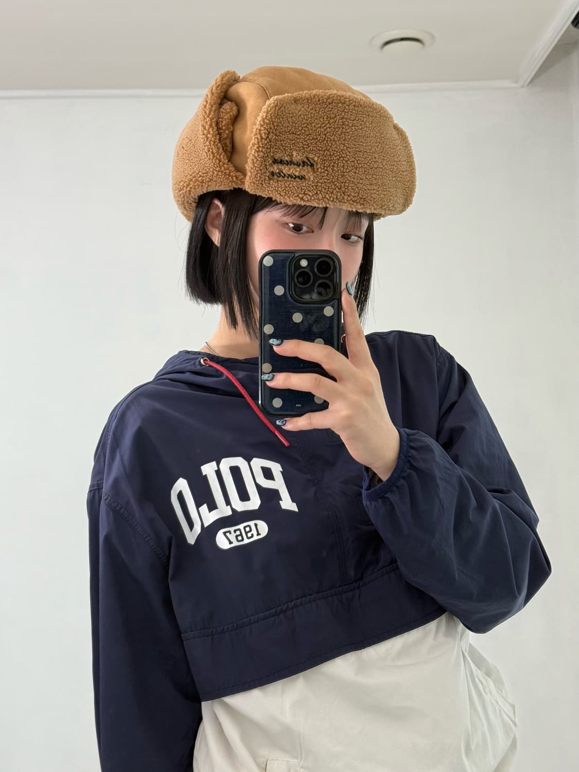 빈티지 베이지 브라운 트루퍼햇 상품이미지3