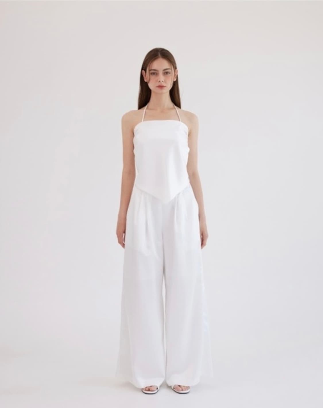 아델리오)[MADE] Glow Satin Scarf Sleeveless 상품이미지2