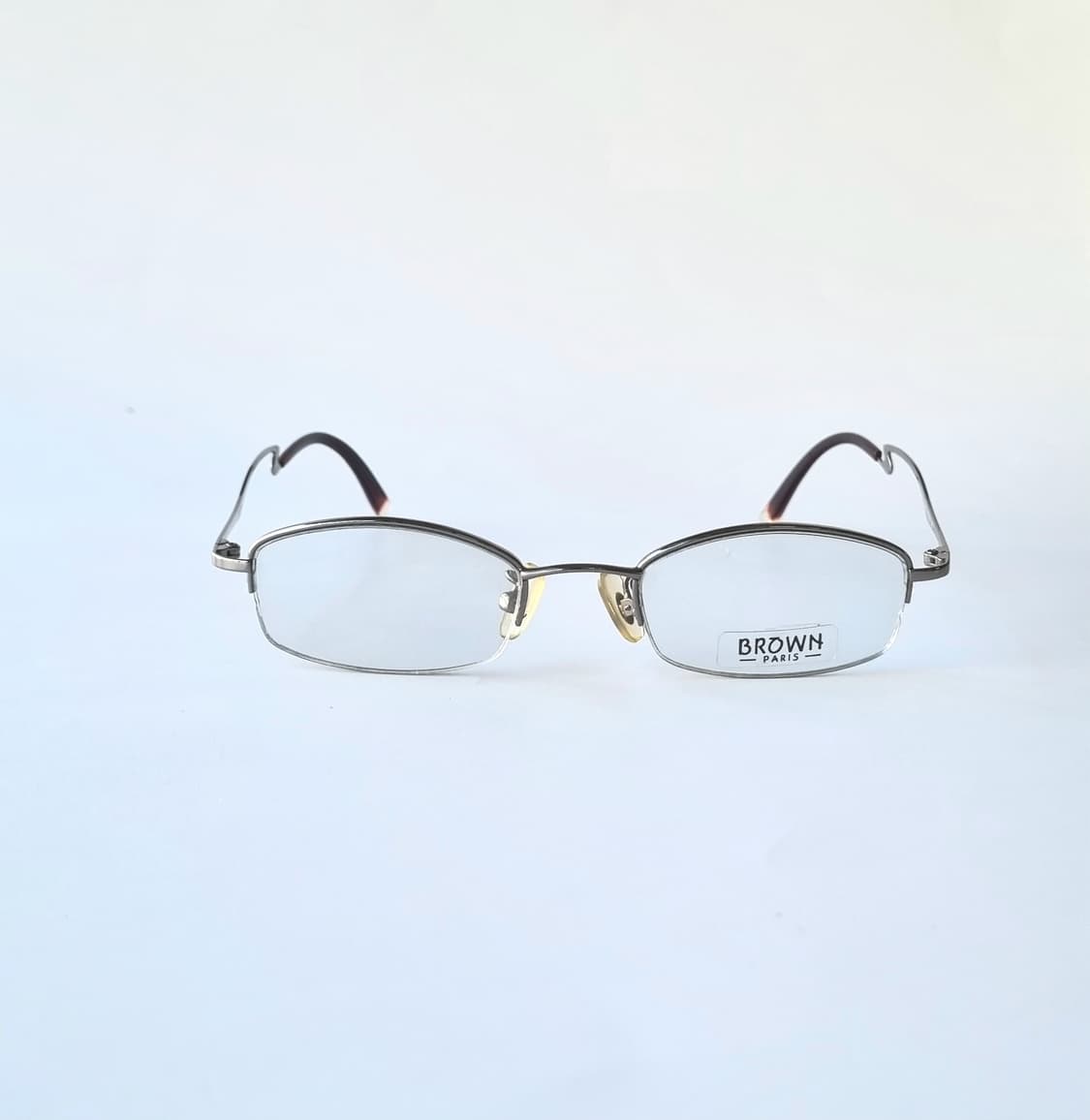 데드스탁 희귀/빈티지 지그재그 템플 오벌 반무테 안경 749 상품이미지2