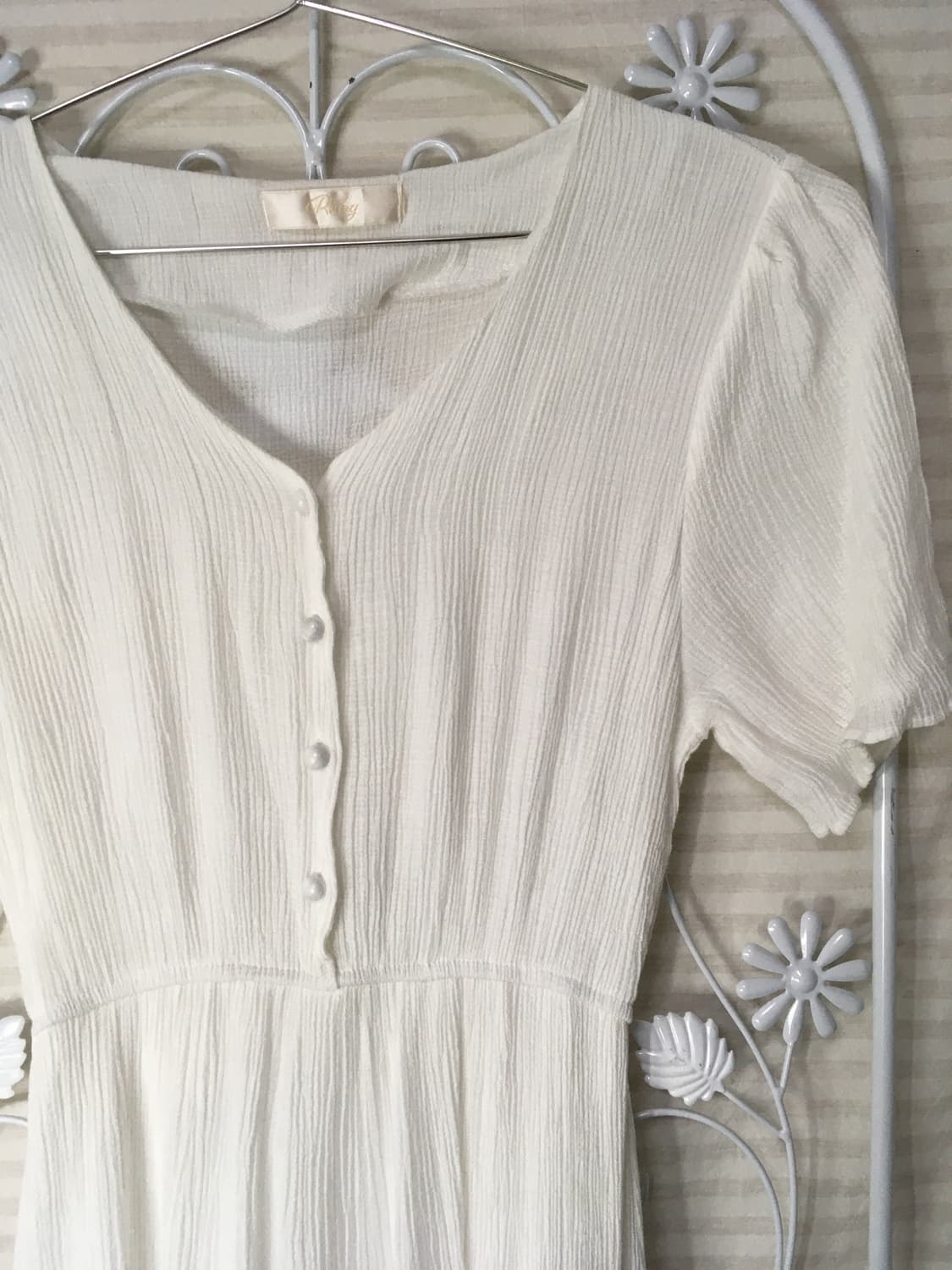 빈티지 화이트 플리츠 레이스 원피스 y2k 스트릿 갸루 펑키 일본빈티지7 상품이미지3