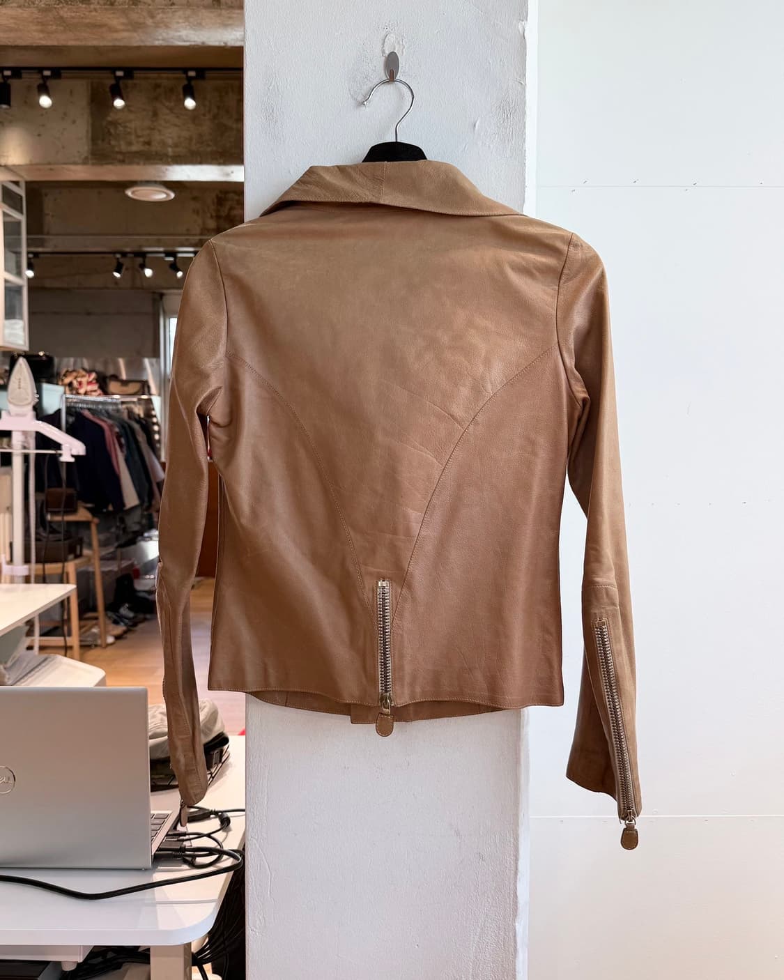 마르니 브라운 레더 라이더 자켓  상품이미지7