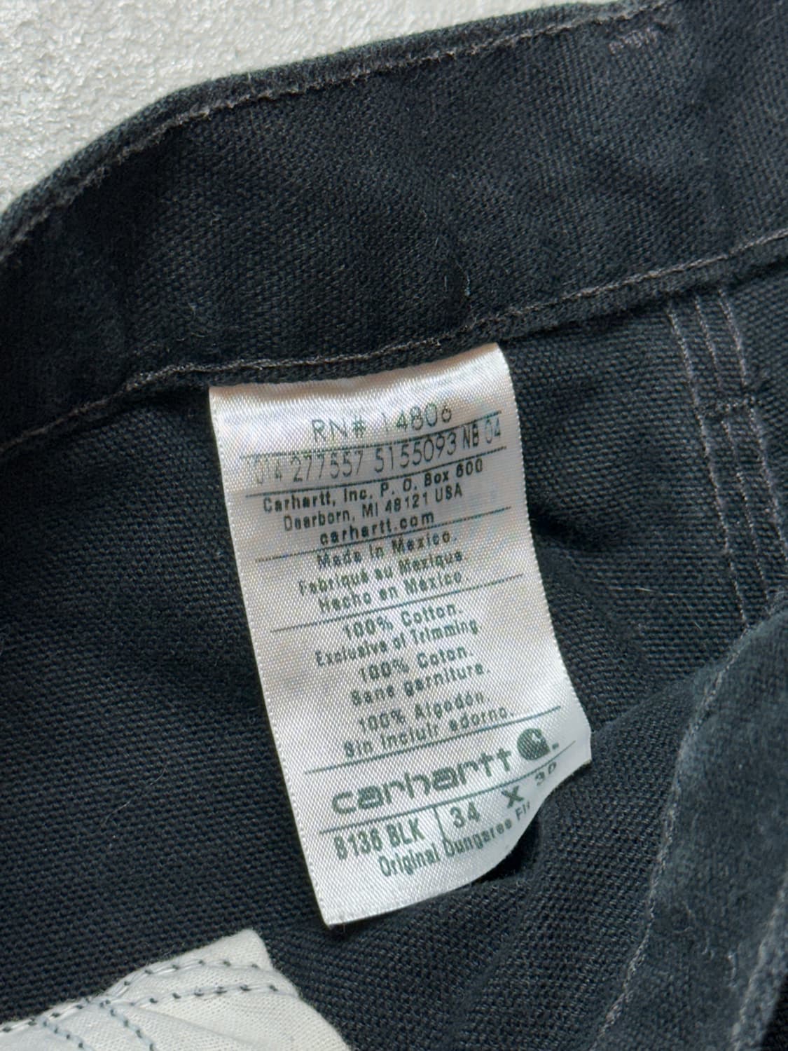 OG 칼하트 B136 더블니 블랙 칼하트 썩블니 카펜터 상품이미지9