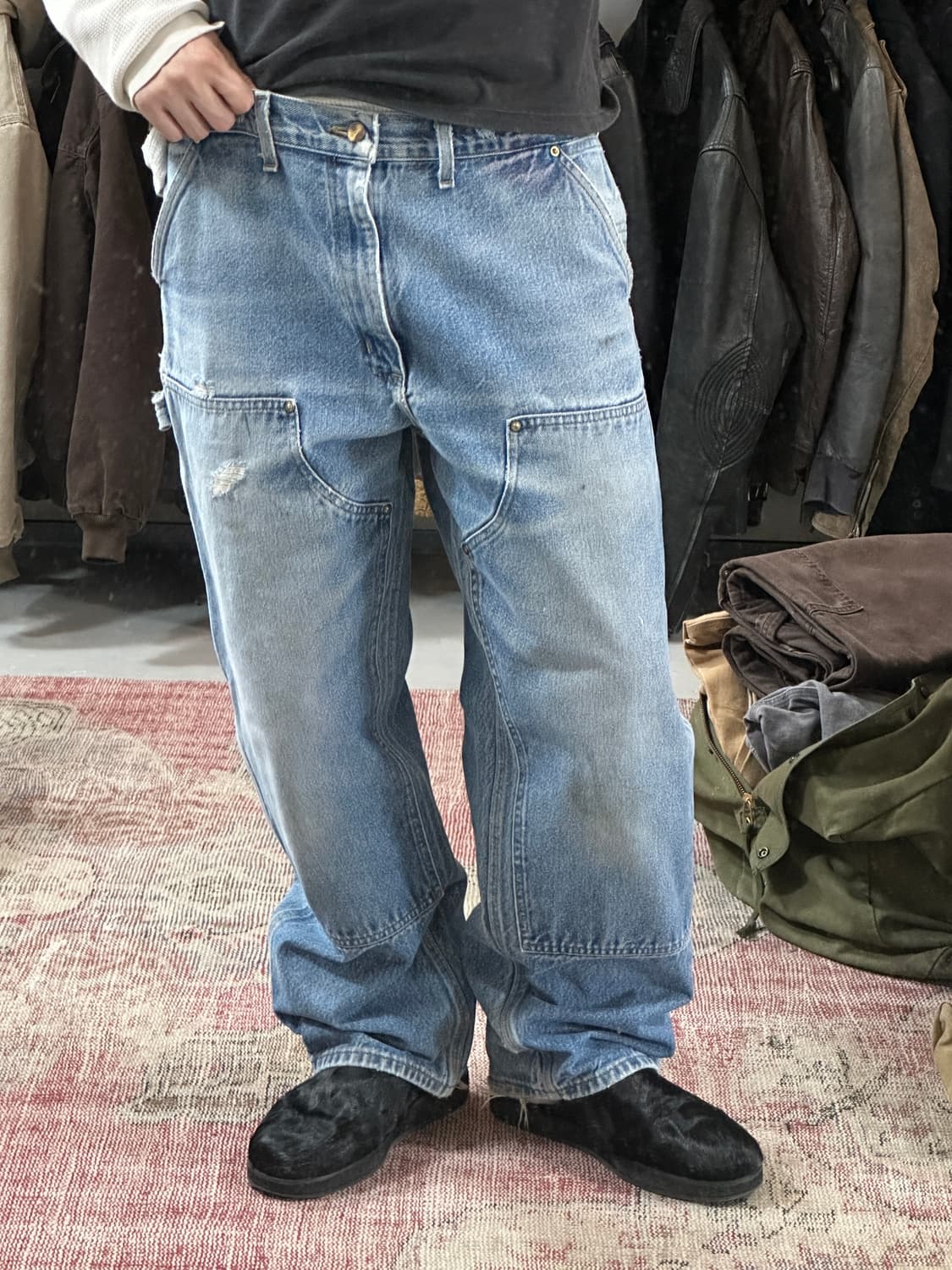 OG 칼하트 데님 더블니 팬츠 칼하트 B73 썩블니 상품이미지2