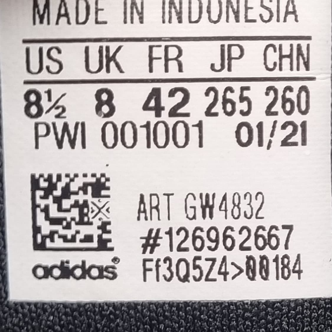 아디다스 퓨어부스트21 남성운동화265 상품이미지6