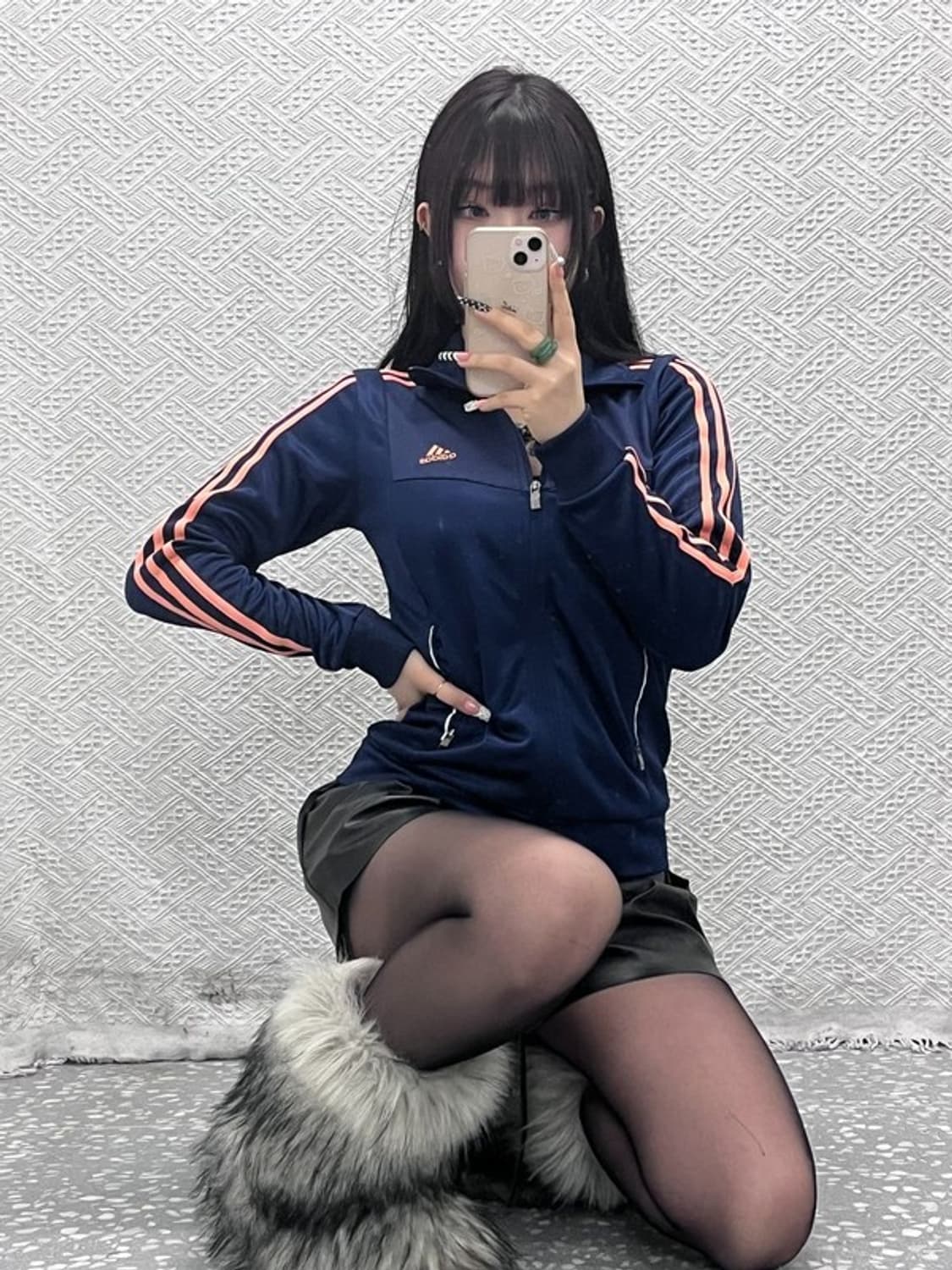 아디다스 올드스쿨 Y2K 레트로 핑크삼선 져지 집업 90 C10254 상품이미지2