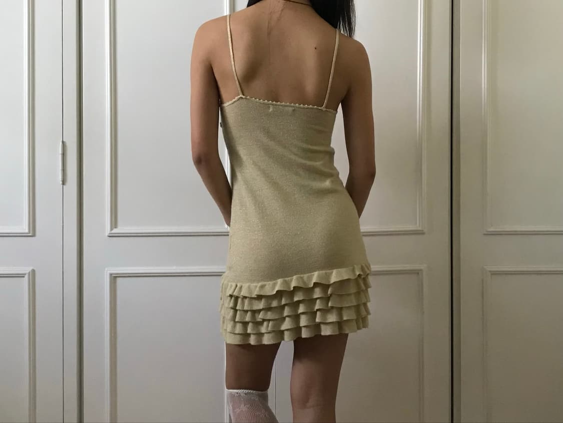 Champagne sleveless dress 상품이미지4