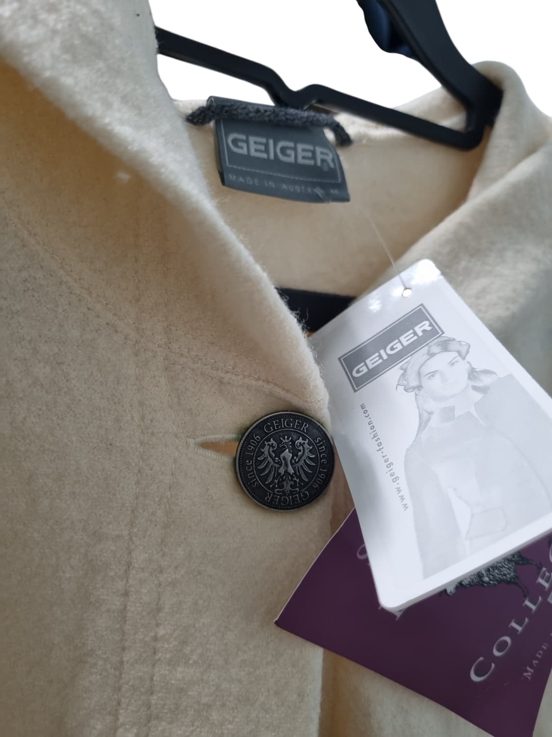 미사용 새제품) 가이거 양모 100퍼 판초 가디건 M 상품이미지5