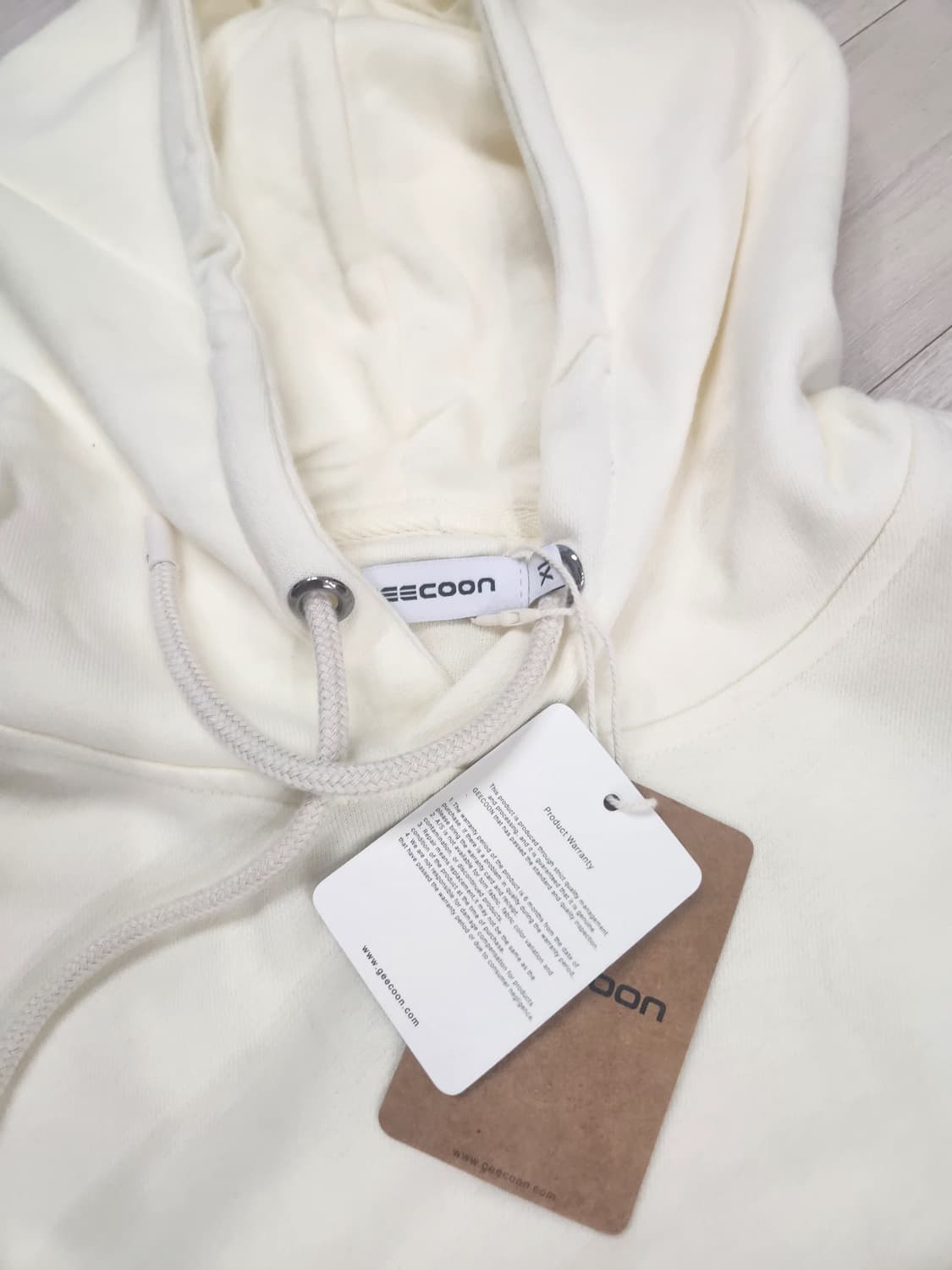 지쿤 geecoon 아이보리 후드티 XL 상품이미지2