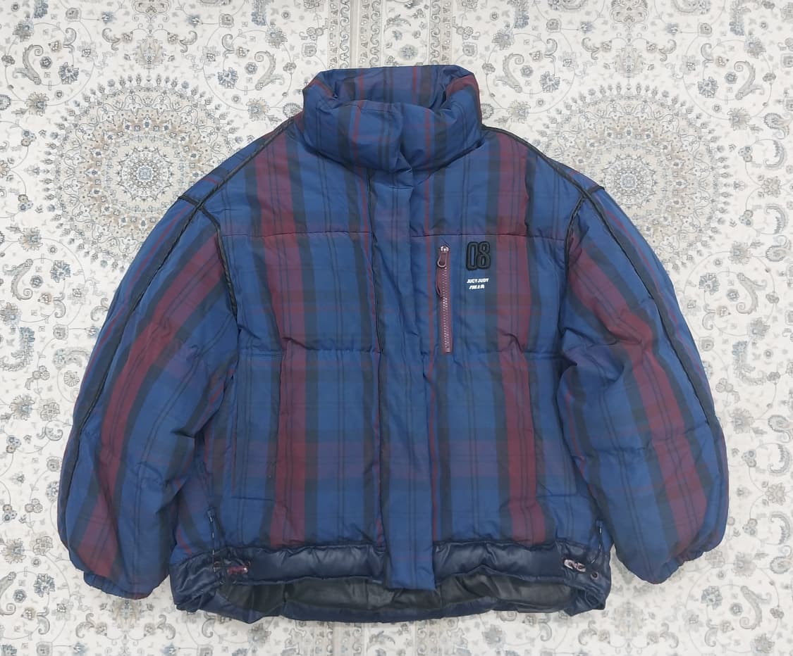 쥬시쥬디 구스다운 체크 숏패딩 85  (77까지가능) 상품이미지1