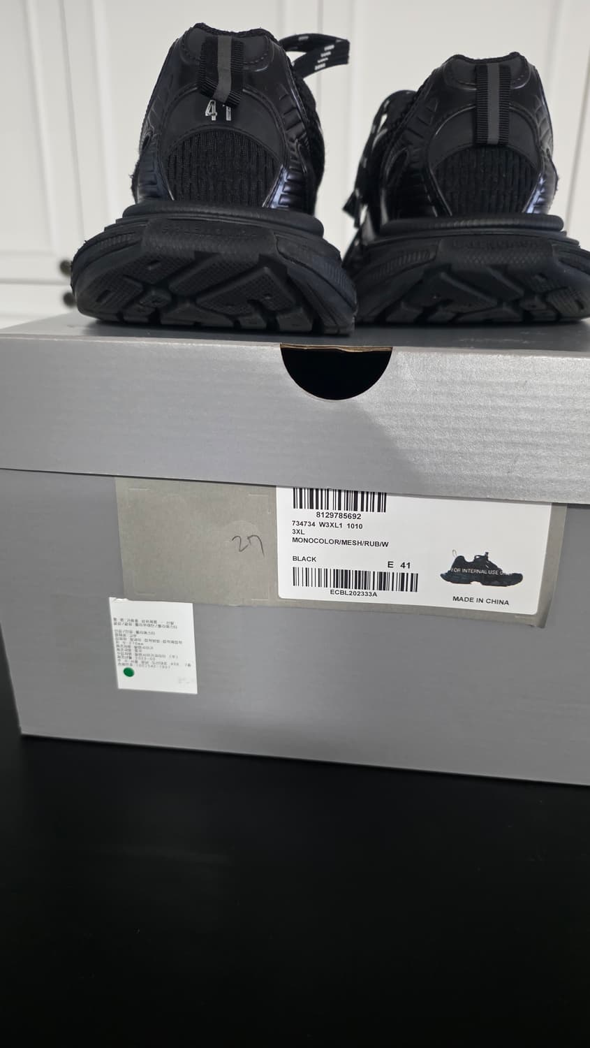 백화점판,41,올블랙 / 발렌시아가 3XL 풀박스 상품이미지7