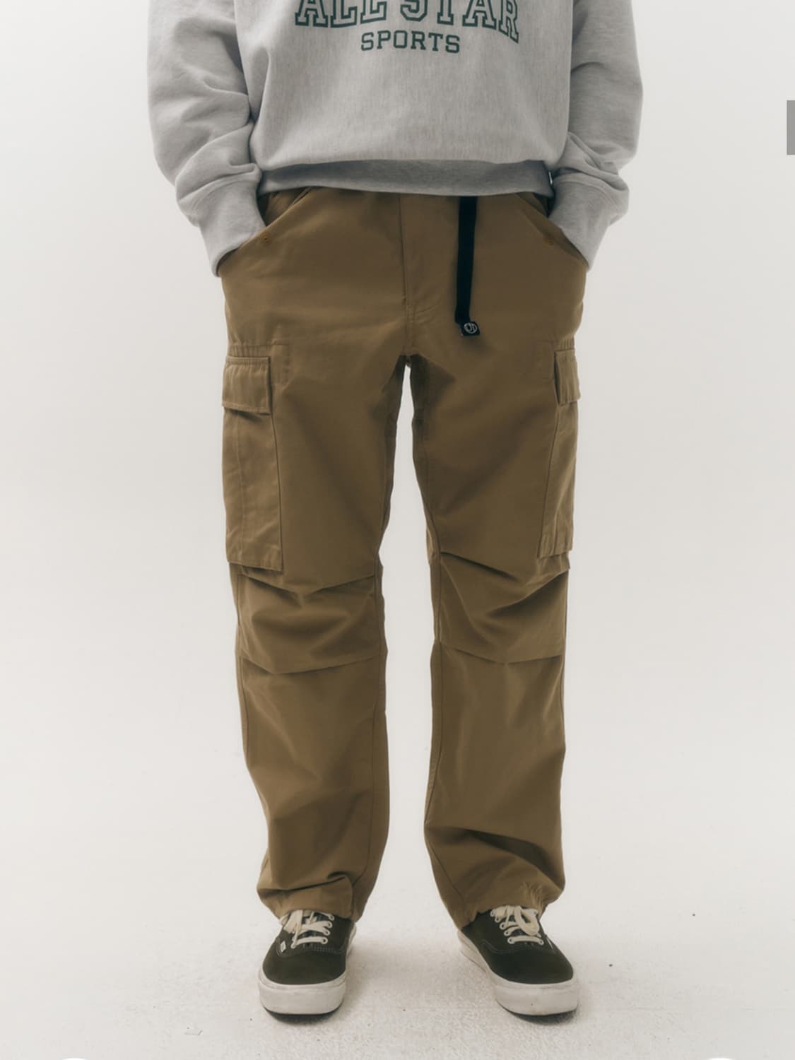 아웃스탠딩 BELTED CARGO PANTS BEIGE L사이즈 상품이미지2