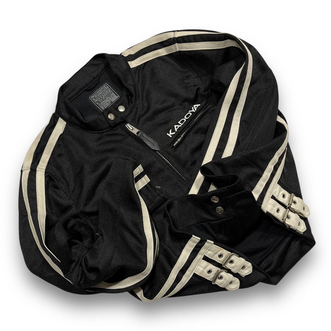 KADOYA 프로텍터 하이넥 메쉬 다크 슬림 바이커 자켓 상품이미지1