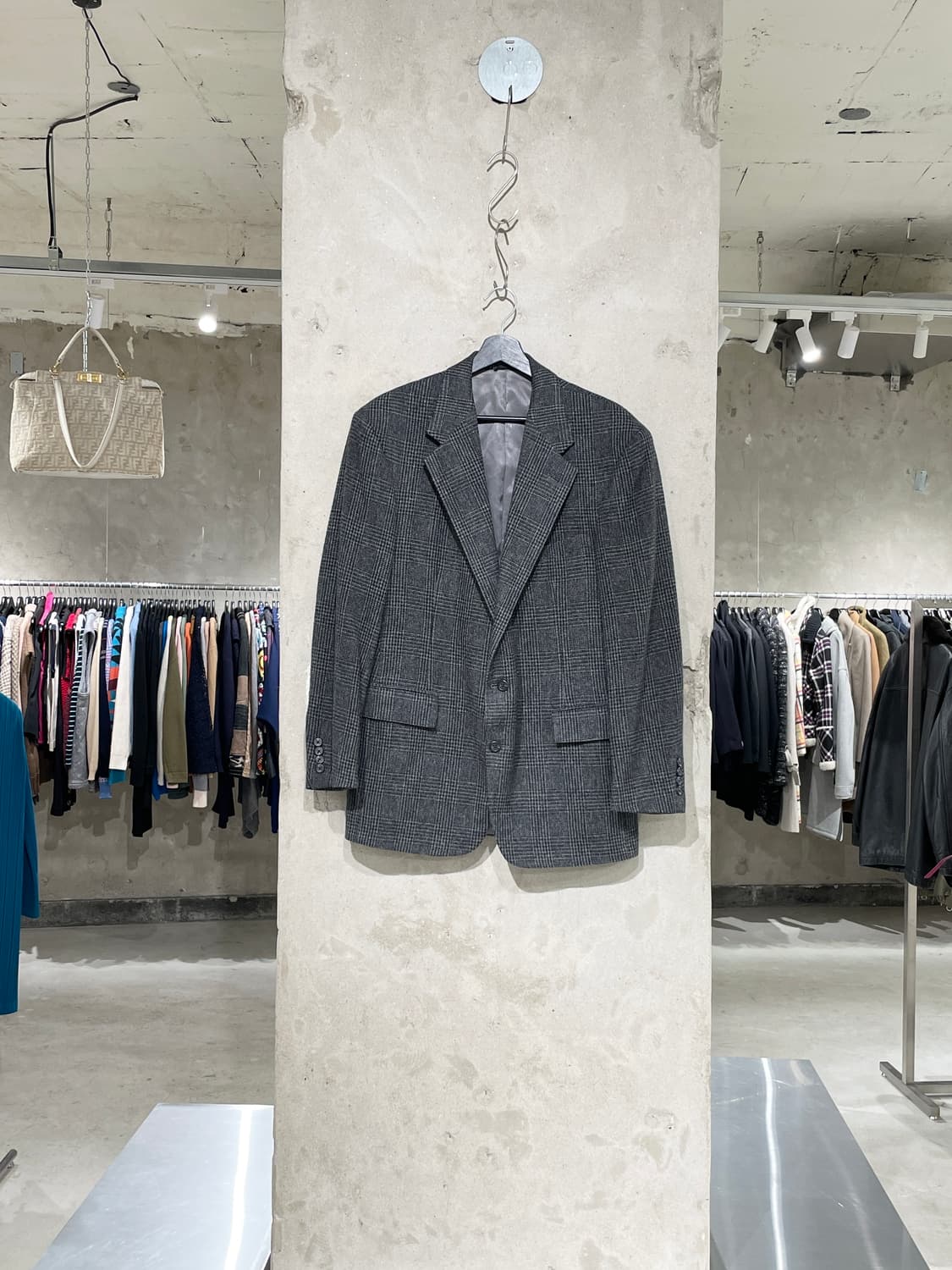 폴로 랄프로렌 차콜 하운드 투스 체크 2B 울 블레이저 상품이미지1