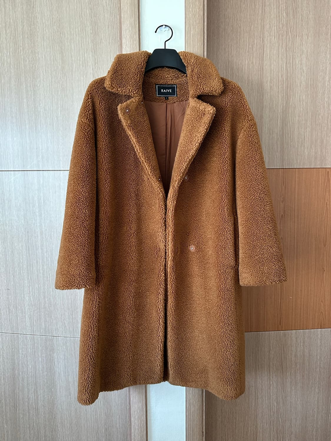 RAIVE TEDDY BEAR COAT brown 뽀글이코트 상품이미지2