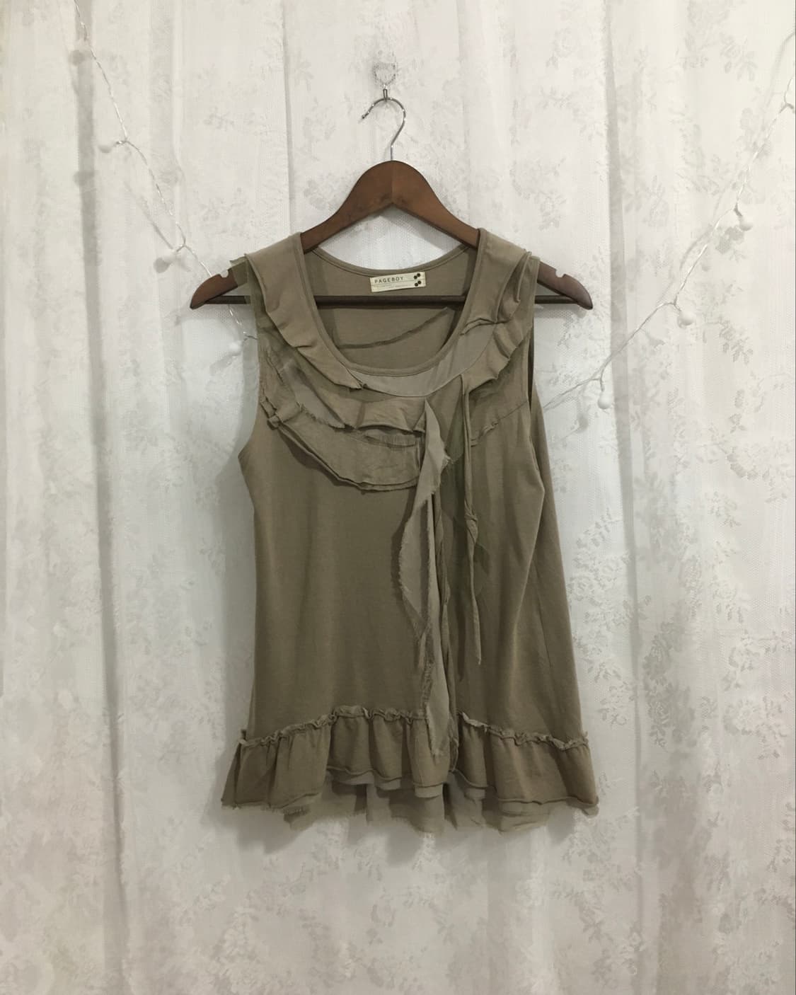JPN grunge frill sleeveless top 상품이미지5