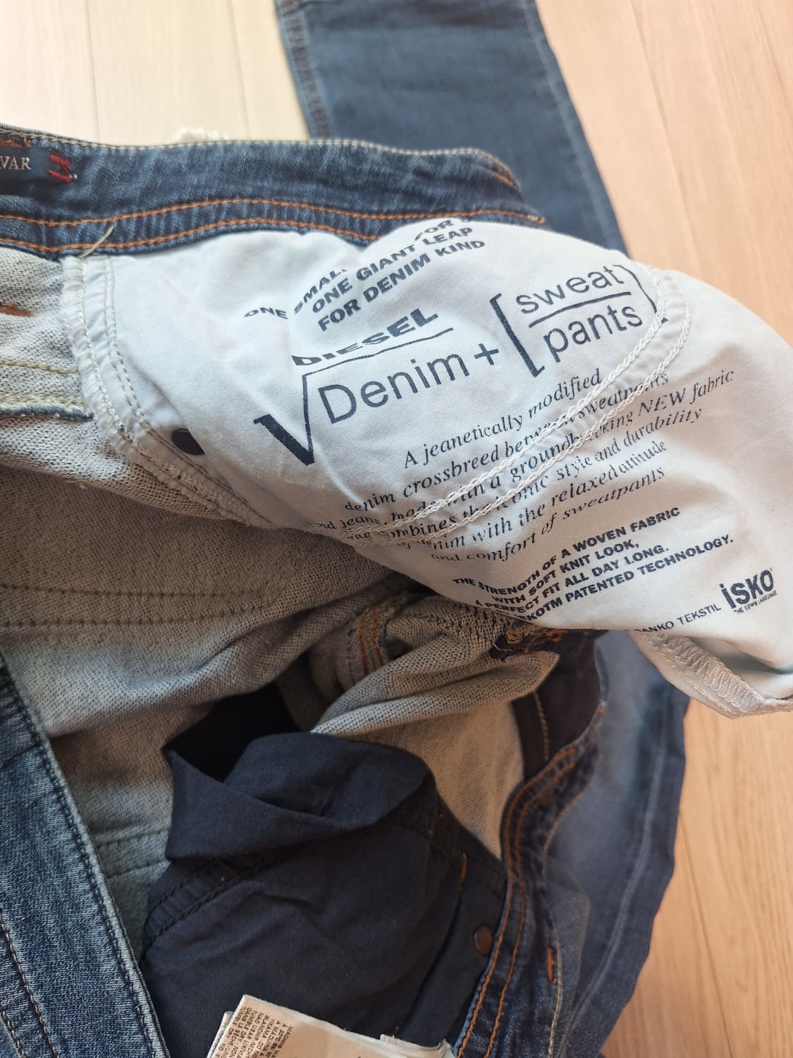 디젤 데님+스웻팬츠 청바지 30사이즈 상품이미지5