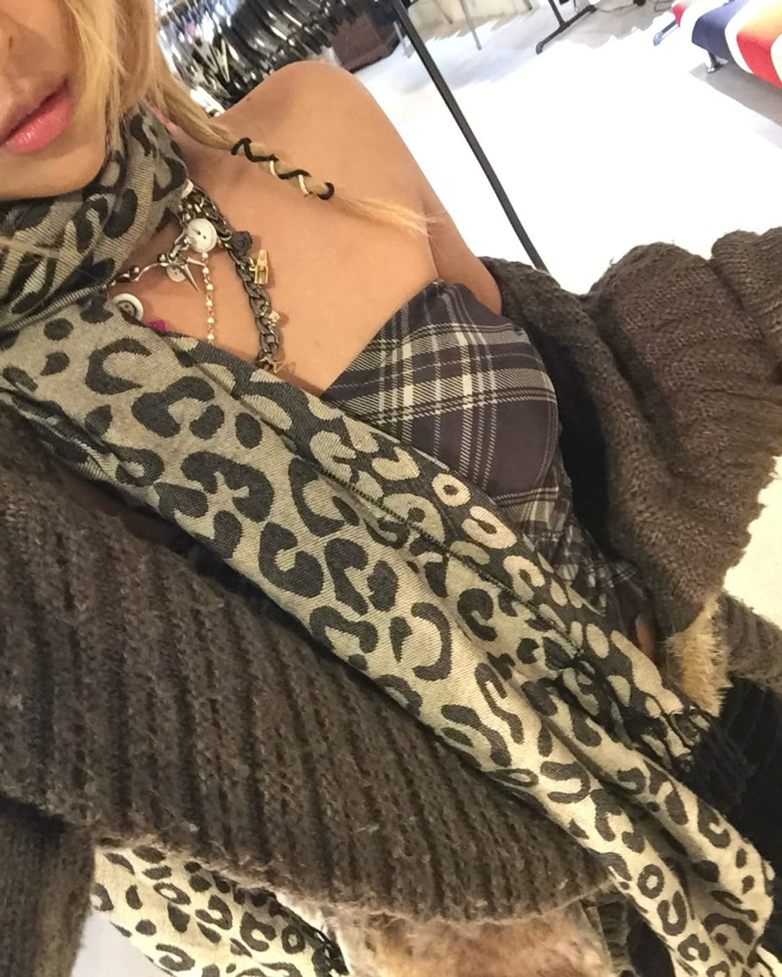 브라운 오픈 가디건 상품이미지5