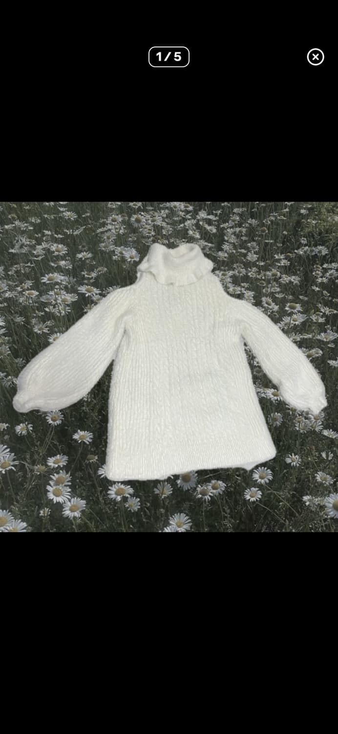 리즈리사 오프숄더 목폴라 앙고라 원피스 상품이미지2