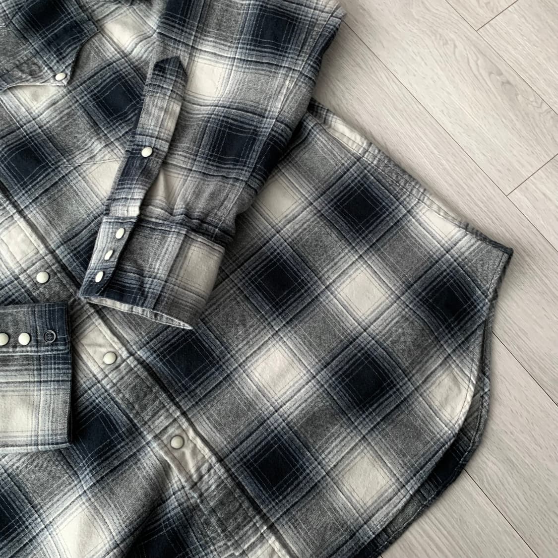 랄프로렌 RL WESTERN 옴브레 쉐도우 체크 셔츠 RRL 상품이미지4