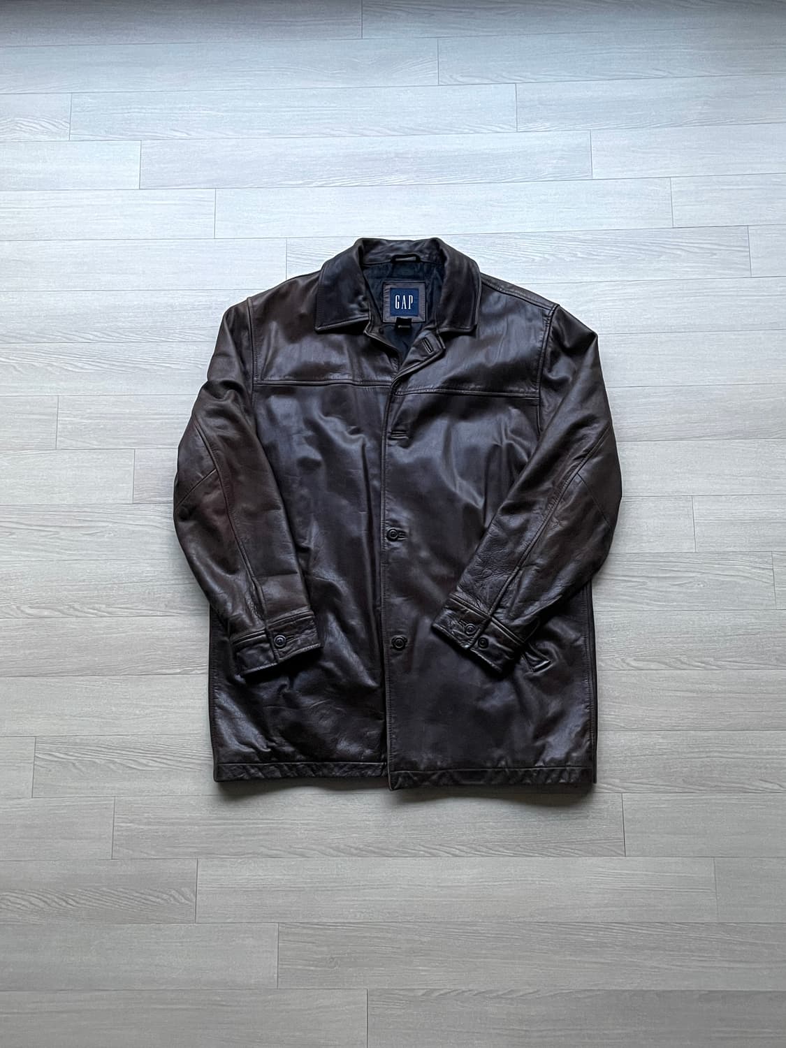 90s 올드갭 레더 카코트 브라운 gap carcoat 상품이미지1